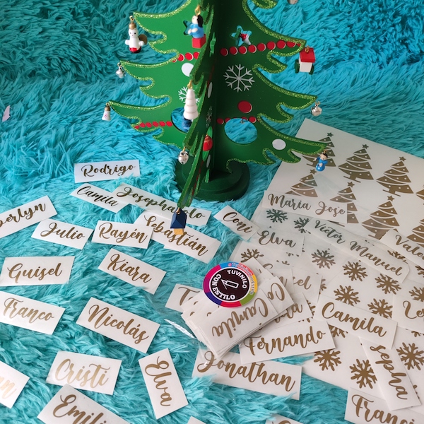 Adhesivo decorativo personalizado para vajilla de evento